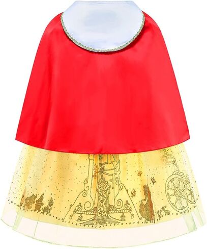 MYRISAM Snow White Princess Dress Up Costume Girls Halloween Carnival Cosplay Christmas Birthday Dress (w/Cloak Accessories) in Kuwait