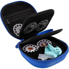 Hard Carrying Case Fits for Moonlite Storybook Projector, Mini Projector Case for Moonlite Projector with Many Storybook Reels Pockets (Holds up to 50 reels，CASE ONLY), Blue
