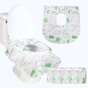 Toilet Seat Covers Disposable - 24 Pack - Waterproof, Ideal for Kids and Adults – Extra Large, Individually Wrapped for Travel, Toddlers Potty Training in Public Restrooms (Easter Bunny, 24)