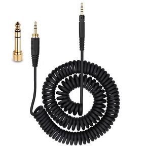 HD598 Coiled Cable with 6.35mm Adapter Compatible with Sennheiser HD598 HD558 HD518 HD599 HD569 HD579 Headphone, Coiled Audio Cable 5 to 10ft