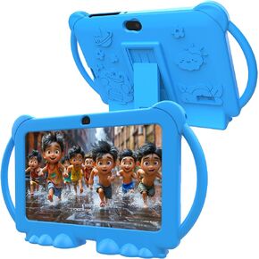 PEICHENG Kids Tablet 7 inch Android 12.0 for Toddler, 4GB RAM 32GB ROM Bluetooth IPS Screen Parental Control Dual Camera Shockproof Case for Educational Games, (Pink) in Saudi Arabia