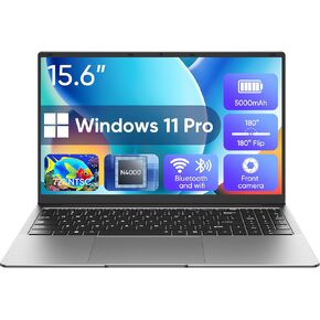 15.6 Windows 11 Pro Laptop computer,8GB RAM 256GB SSD,Intel Celeron N4000(up to 2.6GHz),Intel Celeron N4000(up to 2.6GHz) 丨100% sRGB ScreenFHD 1920 x 1080丨MS Office,WiFi丨BT4丨2xUSB3.0丨5000mAh