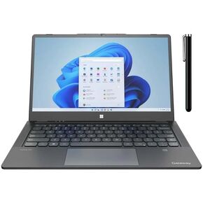 كمبيوتر محمول Gateway بشاشة لمس 14.1 بوصة FHD باللون الأسود المعدني Intel Core i5-1235U 10-Core حتى 4.4 معالج 8 جيجابايت DDR4 RAM 512 جيجابايت SSD HDMI Wi-Fi Win 11 Pen iSlik (متجدد)، 51427 in Kuwait