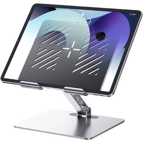 حامل كمبيوتر لوحي llano iPad للمكتب قابل للتعديل: [جهاز لوحي كبير وحافظة سميكة صديقة] حامل كمبيوتر لوحي من سبائك الألومنيوم للرسم 180 درجة حامل محمول خفيف للغاية لأجهزة iPad Pro/Air/Mini وجميع الأجهزة اللوحية in Saudi Arabia