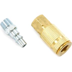 Forney 75522 Air Fitting Male Plug and Female Coupler Set, Aro Style, 1/4-Inch-by-1/4-Inch