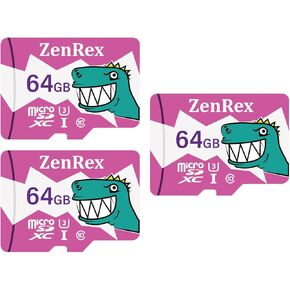 64GB Pack of 1, 3 Count Micro SDXC High Speed 4K UHD Full HD Video Recording C10 U3 A1 Memory Card for Camera Tablet Smartphone with Adapter
