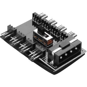 YACSEJAO 3 Pin Chassis Fan Hub, 12V 1 to 8 Multi Way Computer Cooling Fan Splitter Controller Hub for PC Desktop Computer Motherboard（IDE 4Pin）