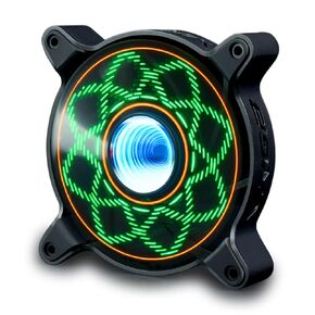 120mm RGB Case PC Fans Cooler Fan with Max 1650 RPM Low Noise Cooling Fan Blade LED Lighting Glows Dynamic Multi-graph Cycle 3 Pack