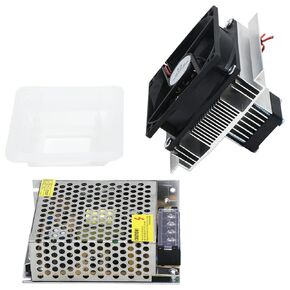 Hilitand Peltier Cooler Kit, Peltier Cooler with Power Supply Aluminum Alloy 60W Semiconductor Refrigeration Cooling System DIY, Desktop Computer Heatsinks