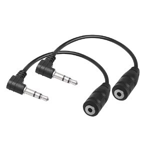 PNGKNYOCN 3.5mm to 2.5mm Aux Cable，2 Pack Right Angle 3.5mm TRS Male to 2.5mm TRS Female Stereo Audio Cable for Smartphones, Headphone, Mic Etc（14cm）