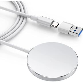 TOZO W6 Wireless Magnetic Charger, 15W Fast Charging Pad with Aviation Aluminum Numerical Control Technology Compatible with iPhone 14 13 12 Series, Samsung Galaxy Series (NO AC Adapter)