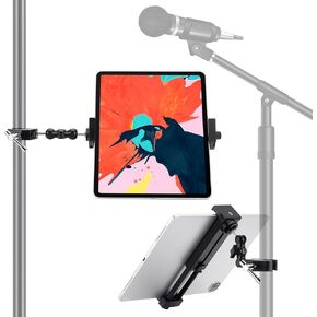 Microphone Stand Tablet Holder, Portable iPad Mount for Mic Stand, Universal Tablet Music Stand Mount for iPad Mini, iPad Air, iPad Pro and iPhone 4.7-12.9" in Kuwait