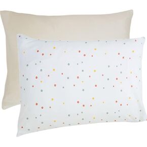 Organic Cotton Toddler Pillowcase, Set of 2, Soft and Breathable 100% Organic Cotton Travel Pillow Case Cover, Milky Way