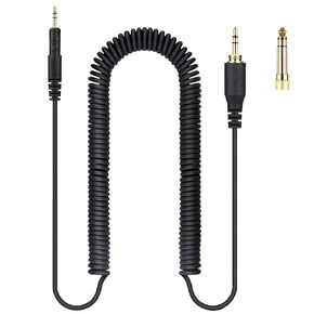 FAAEAL ATH-M50x Replacement Audio Cable,Coiled AUX Cord Compatible with Audio-Technica ATH-M40x M60x M70x Wired Headphones with 6.35mm (1/4") Adapter,14ft