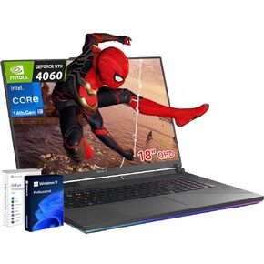 ASUS ROG Strix G18 18" Gaming Laptop, Intel i9 14900HX (24-Core), 32GB DDR5, 1TB SSD, 18" 2.5K 240Hz QHD, RGB Backlit KB, GeForce RTX 4060, Wi-Fi 6E, Windows 11 Pro & Microsoft Office Lifetime License