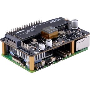 GeeekPi P33 M.2 NVME M-Key PoE+ Hat with Official Pi 5 Active Cooler for Raspberry Pi 5, Support M.2 NVMe SSDs 2230/2242/2260/2280