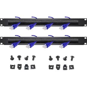 1U Brush Panel (2 Pack) 19 inch Rackmount Strip Cable Management Spacer for Network Server Rack Cabinet Enclosure - High Density Filler (Increased Airflow - Decreased Dust Acumulation)