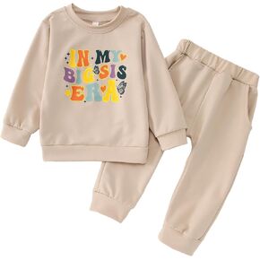 BOUTIKOME In My Big Sis Era Outfit Toddler Baby Girl Big Sister Sweatshirt Sweatpants Set Announcement Shirt Long Sleeve Top