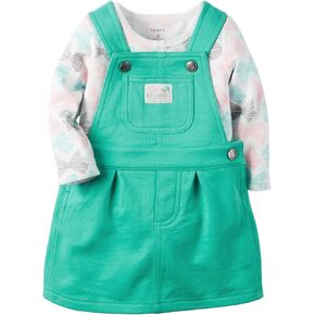Carter's Baby Girls' 2 Piece Jumper Set (Baby) - Teal - 3 Months