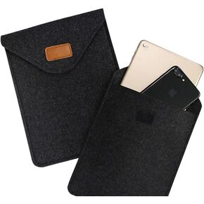 10-11 Inch Felt Tablet Sleeve Bag Case Cover Pouch for Fire Max 11, HD 10, HD 10 Plus, iPad 10.9 10.2, iPad Air 10.9, iPad Pro 11, Samsung Galaxy Tab A 10.1 A7 10.4 A8 10.5 A9+ S9 FE S7 S8 S9 S6 Lite