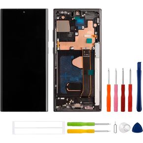 OLED with fingerprint function Compatible with Galaxy Note 20 Ultra screen (Black with Frame) LCD Display Touch Screen Digitizer Assembly Replacement + Tools