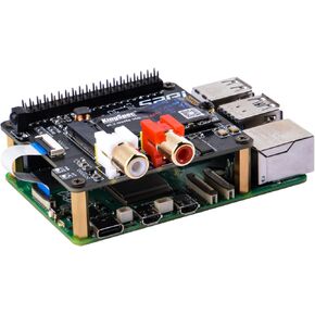 GeeekPi HiFi DAC Hat with PCIe to NVMe SSD Function for Raspberry Pi 5, Support NVMe 2230/2242 SSDs