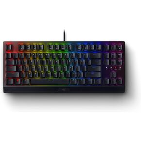 Razer BlackWidow V3 Tenkeyless TKL Mechanical Gaming Keyboard: Yellow Mechanical Switches - Linear & Silent - Chroma RGB Lighting - Compact Form Factor, Classic Black (Renewed) in Kuwait