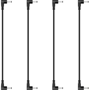 Fancasee (4 Pack 1 ft 3.5mm x 1.35mm 90 Degree Right Angle Male to Male Right Angle DC Power Adapter Cable Cord for IP Camera CCTV Surveillance Security Camera LED Strip DVR Router Invoice Printer in Kuwait