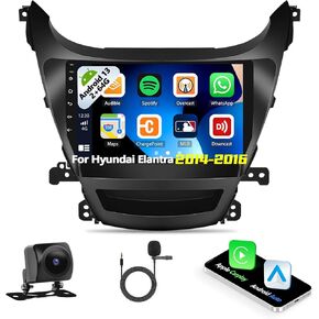 2G+64G Android 13 Car Stereo for Hyundai Elantra 2014-2016 with Wireless Apple Carplay Android Auto,9" HD Touchscreen Car Radio with GPS Navigation WiFi Bluetooth FM/RDS Daul USB SWC AHD Backup Camera in Saudi Arabia
