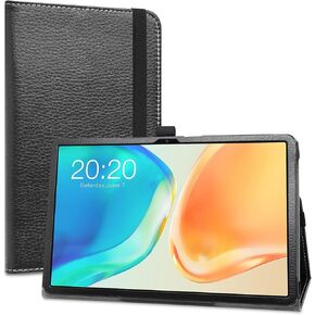 Compatible with TECLAST M40 Plus case,TECLAST P20S case,TECLAST P30S case,TECLAST P40HD case,PU Leather Slim Folding Stand Cover for 10.1" TECLAST M40 Plus /P20S /P30S /P40HD Tablet,Black