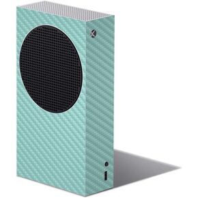 MightySkins Carbon Fiber Skin Compatible with Xbox Series S - Solid Seafoam | Protective, Durable Textured Carbon Fiber Finish | Easy to Apply | Made in The USA