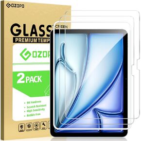 [2 Pack Screen Protector for Apple iPad Air 11 (2024) M2 11 inch, [Scratch Resistant] [Bubble Free] [with Easy Installation Frame] Tempered Glass Screen Film