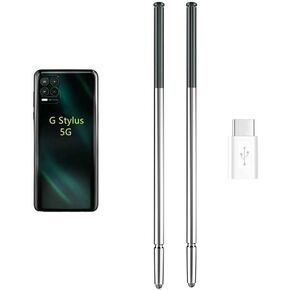 2PCS Pen for Moto G Stylus 5G 2021 Touch Screen Pen Replacement for Motorola Moto G Stylus 5G XT2131 Stylus Pen with Type-C Adapter (2PCS Pen/Emerald)