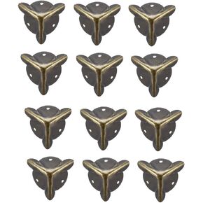 uxcell Metal Box Corner Protectors Wooden Box Edge Guard Protector 18 X 18 X 18mm Bronze Tone 12pcs