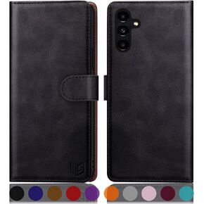 SUANPOT for Samsung Galaxy A54 5G Wallet case with RFID Blocking Credit Card Holder,Flip Book PU Leather Protective Cover Women Men for Samsung A54 Phone case Light Brown