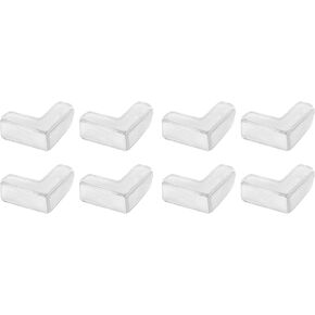 Table Corner Protectors for Furniture - Silicone Corner Guards Self-Adhesive, 8 Pcs - Clear Furniture Corner & Edge Safety Bumpers - Sharp Edge Protector Pads for Desk, Glass Tables, L Shape