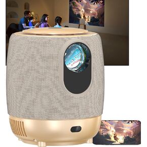 800 ANSI Outdoor Projector With WiFi & BT5.1, 300 Inch, Native 1080P, 4K Support, Ultra-low Latency 0.1S, Motorized focus, Home Theater, 2+32GB, NFLX/Ytb/Prime Video, Compatible w/TV/iOS/Android