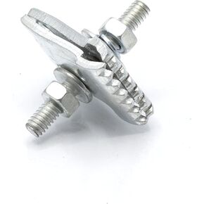 THE CIMPLE CO I Beam Style Ground Clamp - Galvanized Heavy Duty Trailer I-Beam Grounding, Stranded or Solid Wire - Grounding Tools Edition - UL Listed - Antenna, Satellite Dish, Cable TV - 10 Pack