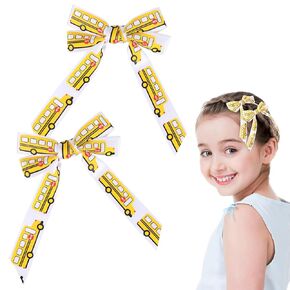 Back To School Hair Clips Bow Pencil Alligator Hair Clips Pencil Bowknot Design Colourful Hair Clip Barrettes for Girls Babies Toddlers First Day Of School Hair Accessories Teens Gifts