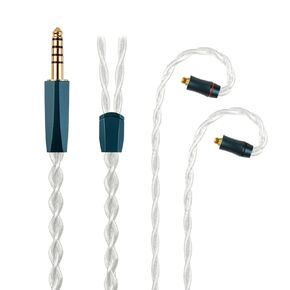 FourMix IEM Cable,High Conductivity Copper,Sterling Silver,6N Monocrystalline Copper,MMCX/2PIN Detachable Metal Connector 3.5/4.4mm Plug HiFi Soft Re-Cable (Green, 4.4mm with 0.78mm 2PIN)