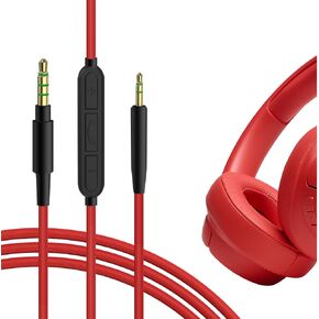 Geekria Audio Cable with Mic Compatible with JBL Tune 770NC 760NC Live 660NC 650BTNC Headphones Cable, 2.5mm to 3.5mm Replacement Stereo Cord with Inline Microphone and Volume Control (4 ft/1.2 m)