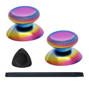 Vrbrother 2PCS Metal Thumbsticks Replacement Compatible for Meta Quest3,Oculus Quest2,Quest Pro Left and Right Controllers,VR Accessories Replacement Part Thumb Grip Cap Cover (Blue)