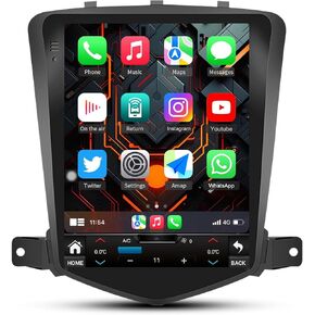 راديو ستيريو للسيارة 10.4 بوصة 5GWIFI 4GB+32GB لسيارة شيفروليه تشيفي كروز 2009-2015 2016 المحدودة Android 13 وحدة رأس ترقية T-Style مع Carplay/Android Auto مع بلوتوث GPS FM/RDS 48EQ SWC in Kuwait