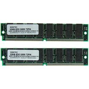 64MB (2X32MB) EDO Non-Parity 60NS SIMM 72-PIN 5V 8X32