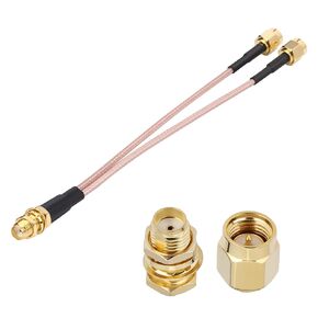 SMA Y Splitter Cable 4G LTE Antenna Adapter Cable 2 PCS 6 inch/15cm SMA Female to Dual SMA Male Cable Compatible with 4G LTE Wireless Router CPE Hotspot Cellular Gateway SDR Dongle
