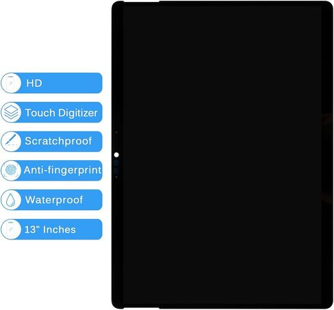 استبدال الشاشة لجهاز Microsoft Surface Pro 8 1982 1983 13 بوصة شاشة LCD تعمل باللمس مجموعة أدوات إصلاح الجمعية مع أدوات (أسود) in Saudi Arabia