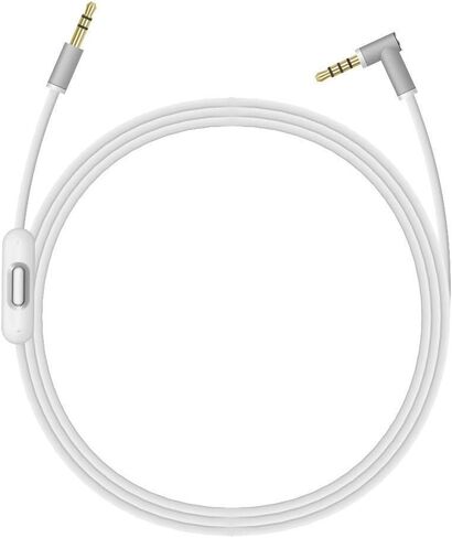 Replacement Audio Cable Cord Wire Compatible with Beats Studio Solo Pro Detox Wireless Mixr Executive Pill with in Line Mic and Control (White) in Saudi Arabia