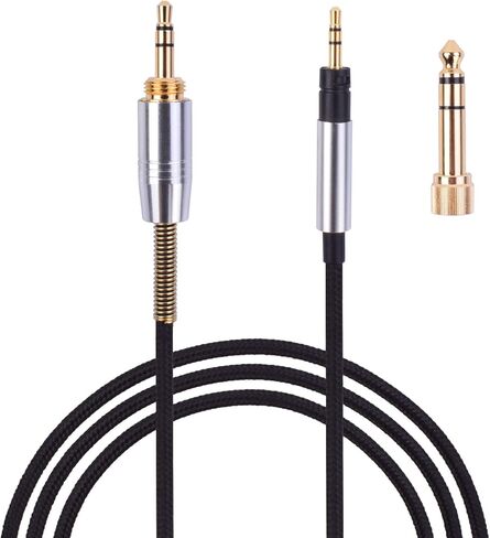 كابل صوت بديل Momentum 3 لسماعات Sennheiser Momentum 1.0، Momentum 2.0، Momentum 3، Momentum 4، HD1 فوق الأذن/على الأذن مع محول 6.35 مم، 6.6 قدم / 2 متر in Kuwait