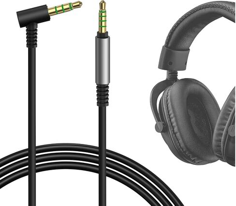 Geekria Audio Cable Compatible with Logitech G Pro, G Pro X, G Pro X 2, G433, G233 Gaming Headset Cable, 3.5mm 5 Pole Aux Replacement Stereo Cord (4 ft/1.2 m) in Saudi Arabia