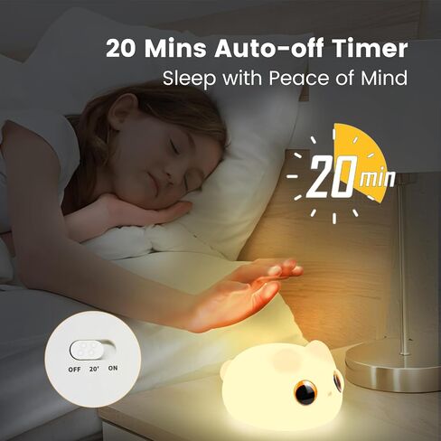 Night Light for Bathroom, Dimmable Nursery Small lamp, Rechargeable Touch Lamp for Breastfeeding, Cordless Night Lights for Bed Room, Study Room in Saudi Arabia